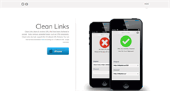Desktop Screenshot of cleanlinksapp.com